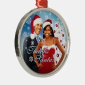 ありがとう、サンタのクリスマスのオーナメント メタルオーナメント (右)