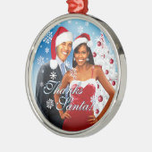 ありがとう、サンタのクリスマスのオーナメント メタルオーナメント (左)