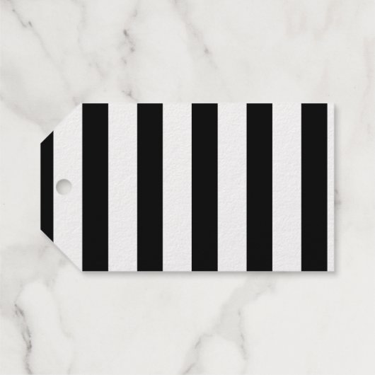 ありがとう – シックな書道結婚式の引き出物 ギフトタグ (裏面 (横))