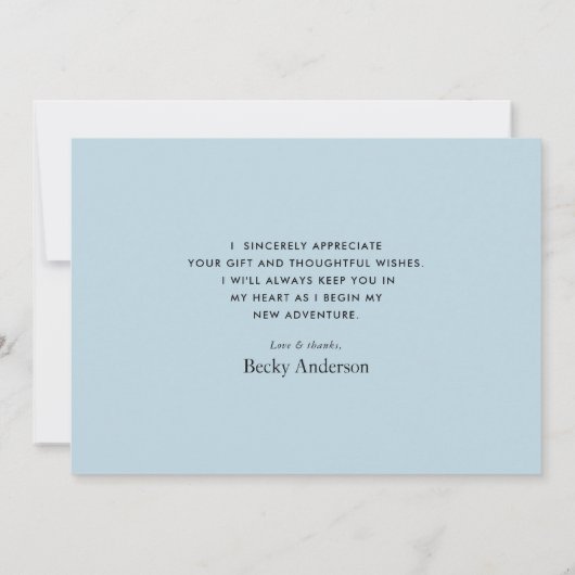 ありがとう|シンプル高校卒業表 サンキューカード (裏面)