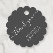 ありがとう シンプル タイポグラフィー オーダーメイド ウェディング フェイバータグ (正面)