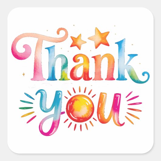ありがとう スクエアシール (正面)