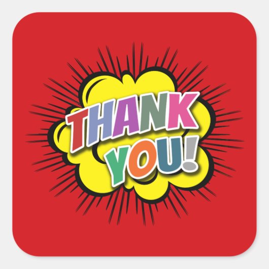 ありがとう スクエアシール (正面)