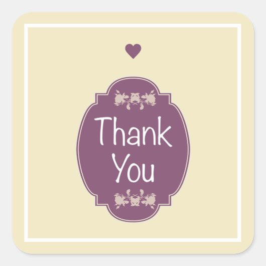 ありがとう スクエアシール (正面)