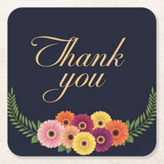 ありがとう スクエアペーパーコースター (正面)