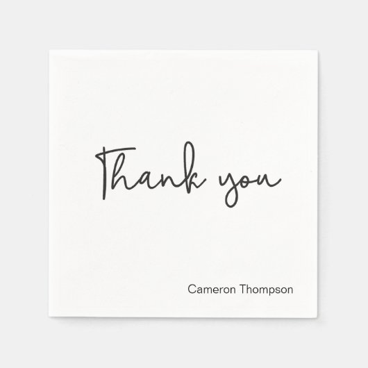 ありがとう| スクリプトフォント | 卒業 スタンダードカクテルナプキン (正面)