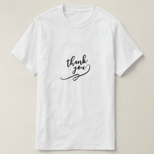 「ありがとう」スクリプトTシャツ - Tシャツ (デザイン正面)