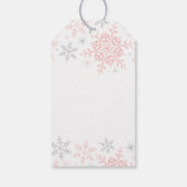 ありがとう スノー なんて素敵な ウィンター ワンダーランド ピンク シルバー ギフトタグ (裏面)