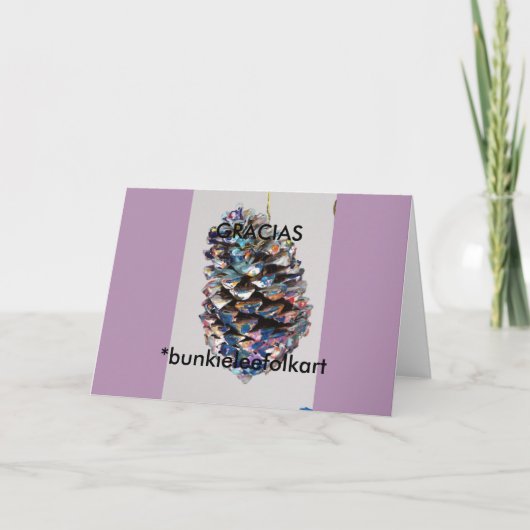 ありがとう! スペイン語、挨拶状; GRACIAS. カード (正面)