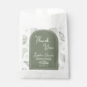 ありがとう、セージグリーンの貝殻の落書きたちよ フェイバーバッグ (正面)