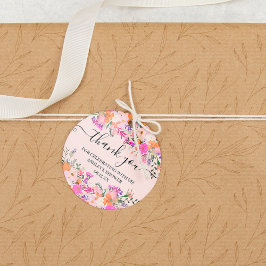 ありがとう タイポグラフィ パステル 草原 野の花 フェイバータグ