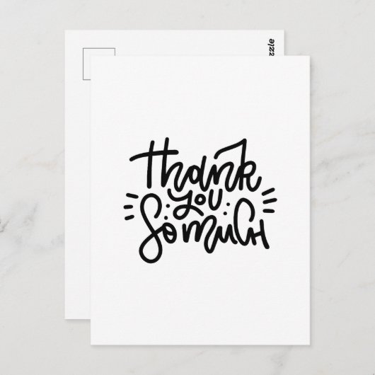ありがとう タイポグラフィ ポストカード (正面/裏面)