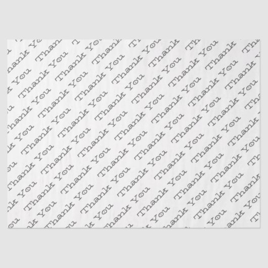 ありがとう タイポグラフィ モダン ミニマル かわいい 薄葉紙 (正面)