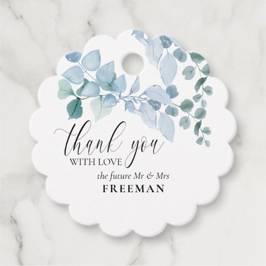 ありがとう ダスティ ユーカリ エレガント フェイバータグ (正面)