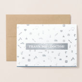 ありがとう、ドクター。レッドカーネーション 箔カード (封筒付き正面)