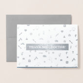 ありがとう、ドクター。レッドカーネーション 箔カード (封筒付き正面)