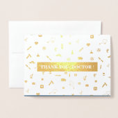 ありがとう、ドクター。レッドカーネーション 箔カード (封筒付き正面)