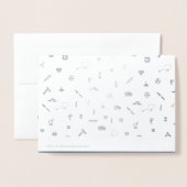 ありがとう、ドクター。レッドカーネーション 箔カード (裏面封筒付き)