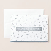 ありがとう、ドクター。レッドカーネーション 箔カード (封筒付き正面)