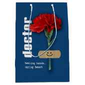 ありがとう、ドクター。名前をカスタムする ミディアムペーパーバッグ (正面)