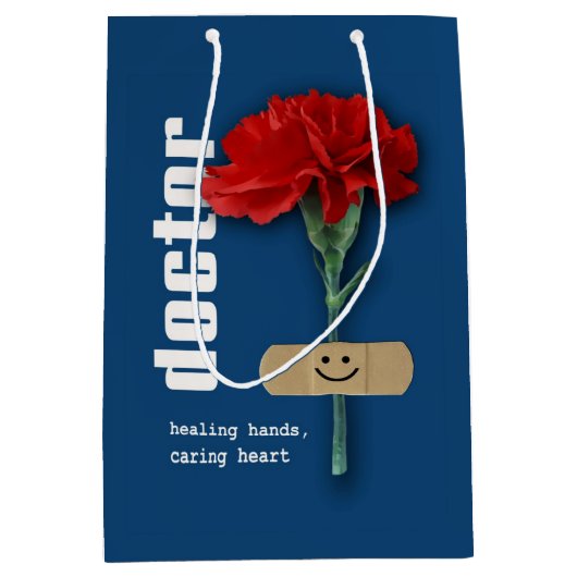 ありがとう、ドクター。名前をカスタムする ミディアムペーパーバッグ (正面)