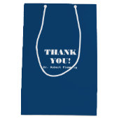 ありがとう、ドクター。名前をカスタムする ミディアムペーパーバッグ (裏面)