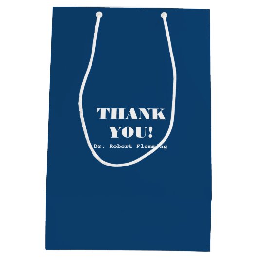 ありがとう、ドクター。名前をカスタムする ミディアムペーパーバッグ (裏面)