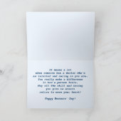 ありがとう、ドクター。Doctors'Day Greeting Card サンキューカード (内部)