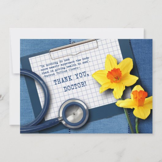 ありがとう、ドクター。Doctors'Day Greeting Card 招待状 (正面)