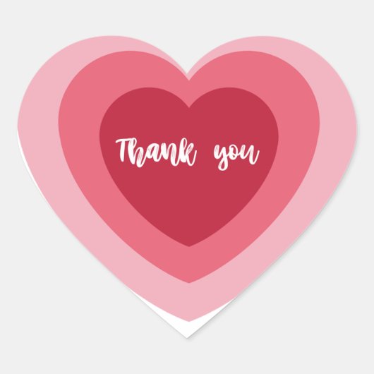 ありがとう ハートシール (正面)