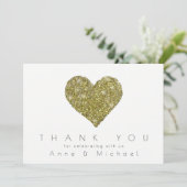 ありがとう、ハート＆カップルのイニシャル、おしゃれ 招待状 (スタンド正面)