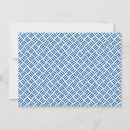 ありがとう　バースデー　モダン　シンプル　ロイヤルブルー サンキューカード (裏面)