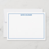 ありがとう　バースデー　モダン　シンプル　ロイヤルブルー サンキューカード (正面)