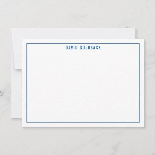 ありがとう　バースデー　モダン　シンプル　ロイヤルブルー サンキューカード (正面)