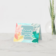 ありがとう - パステル トロピカル リーフとウェーブ