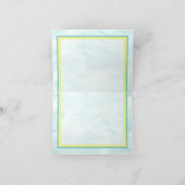 ありがとう - パステル トロピカル リーフとウェーブ サンキューカード (内部)