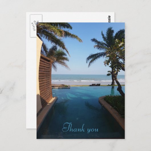 ありがとう ビーチのポストカード ポストカード (正面/裏面)