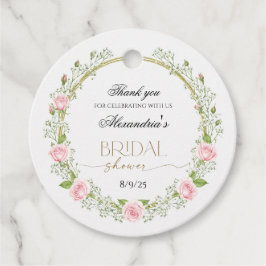 ありがとう ピンクのバラ & フレッシュブレス フェイバータグ