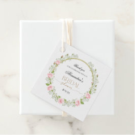 ありがとう ピンクのバラ & ワイルドフラックス フェイバータグ