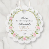 ありがとう ピンクのバラ & ワタスゲ フェイバータグ (正面)