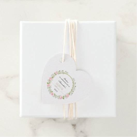 ありがとう ピンクのバラ & ワタスゲ フェイバータグ (インサイチュ)