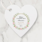 ありがとう ピンクのバラ & ワタスゲ フェイバータグ (正面)