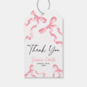 ありがとう ピンクのリボン ギフトタグ (正面)