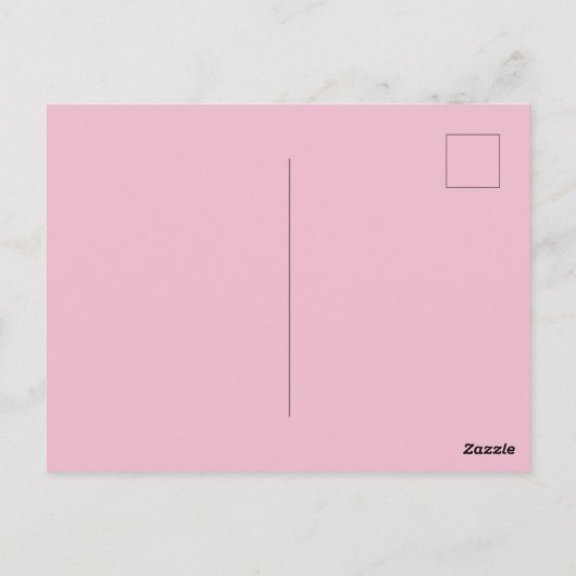 ありがとう ピンクの花のポストカード ポストカード (裏面)