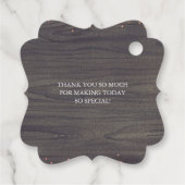 ありがとう ピンクの花 ラスティックウッド ブライダルシャワー フェイバータグ (裏面)