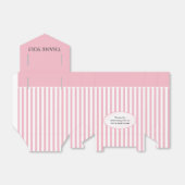 ありがとう – ピンクシンプルのストライプ フェイバーボックス (折り畳みなし)