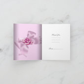 ありがとう ピンク グレー 白のレース サンキューカード (内部)