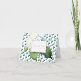 ありがとう ピンク ブルー 紫陽花 折り紙カード サンキューカード