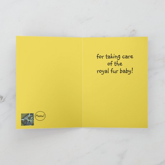 ありがとう! ファラオおよび猫カード カード (内部)