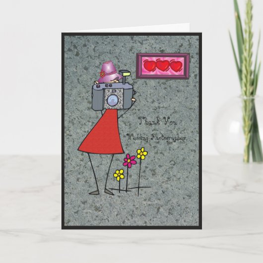 ありがとう フォトグラファー ウェディング サンキューカード (正面)